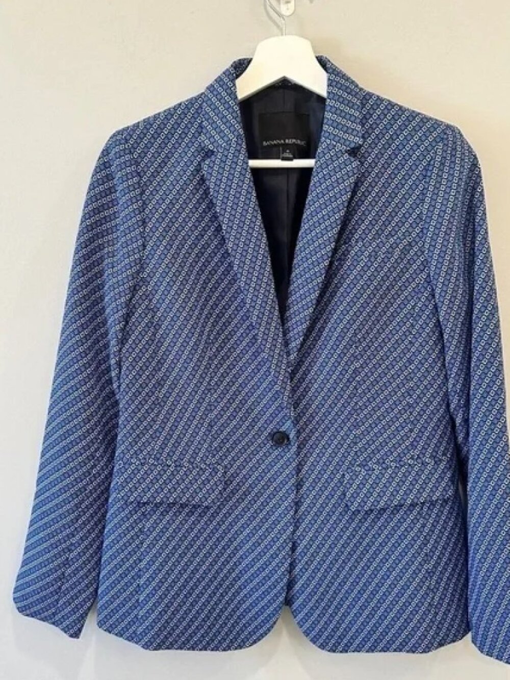 Banana Republic Blue Pattern Blazer